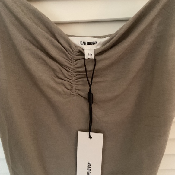 Joah Brown Cinched Cami Tan Small NWT - Picture 3 of 3